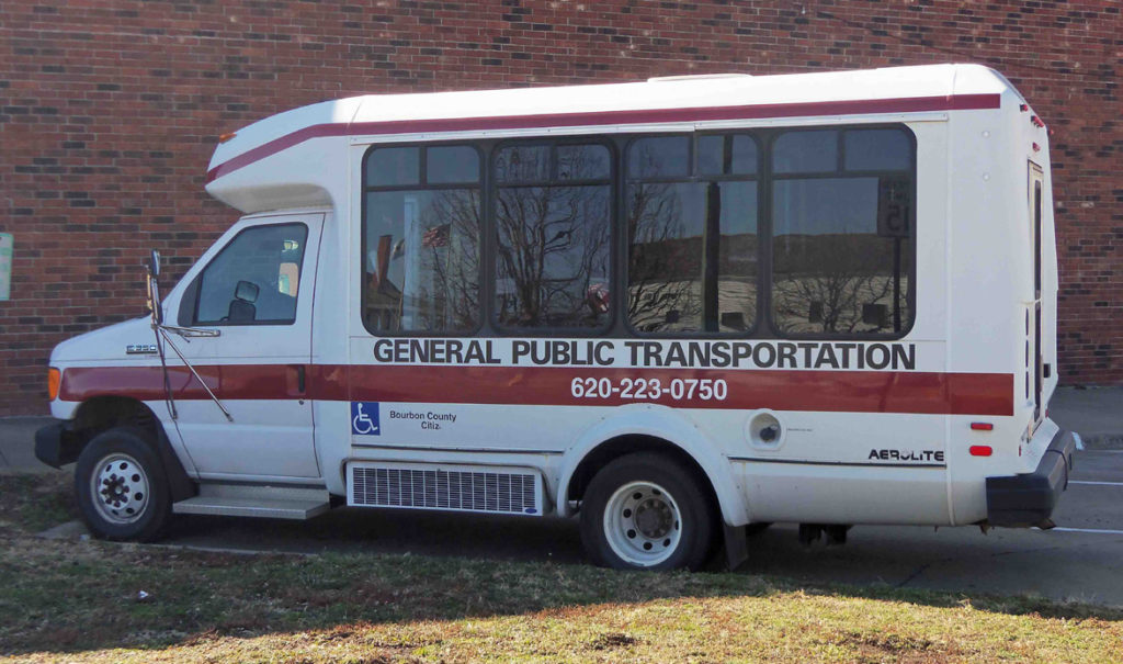 Photograph of a bus used by the General Public Transportation program.