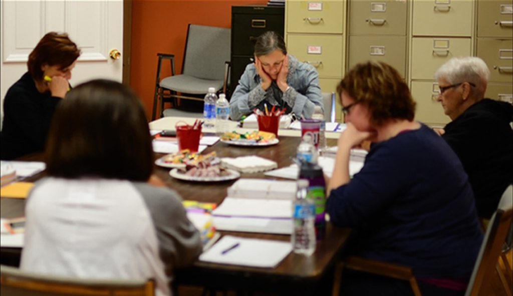 CASA volunteers receive training and snacks.